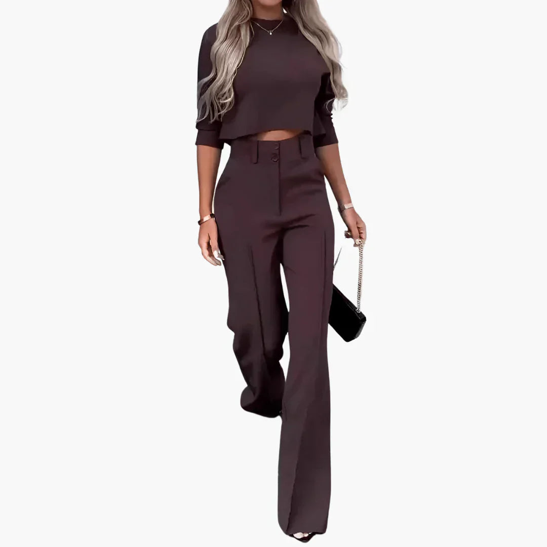Julia| Elegante crop top set voor dames