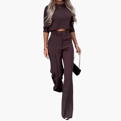 Julia| Elegante crop top set voor dames